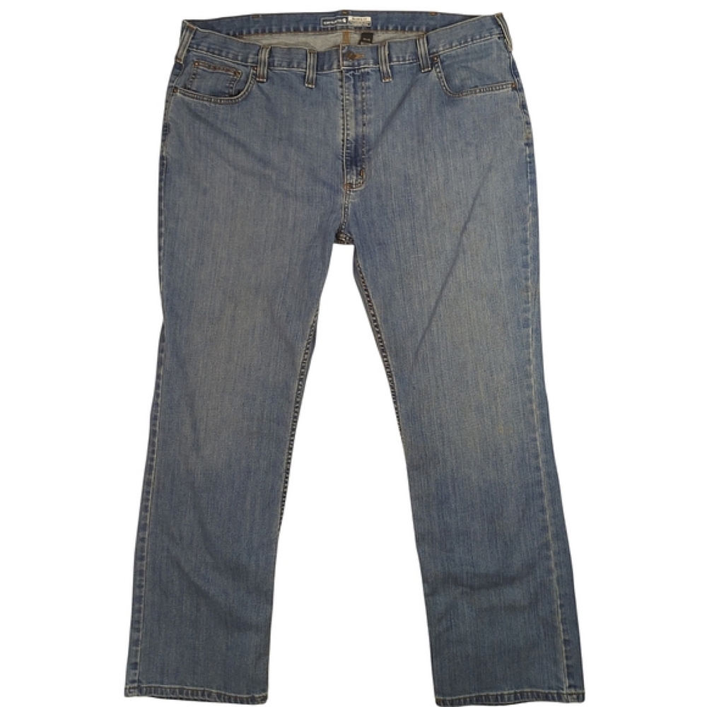 Carhartt Blue Relaxed Fit Rugged Flex Jeans - Mens Size 44x32 Classic Denim Work